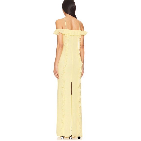 LOVERS & FRIENDS MARISOL GOWN YELLOW SIZE SMALL EXCELLENT COND. - Picture 3 of 10